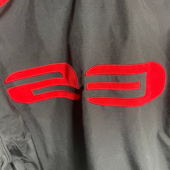 Air Jordan Full Zip Jacket Hood Mens Large Black Red 23 Heavy Pockets Fleece - Picture 10 of 12